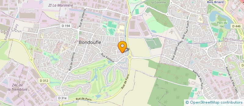 localisation de l'entreprise MADAME ALICIA BIGORGNE  BONDOUFLE