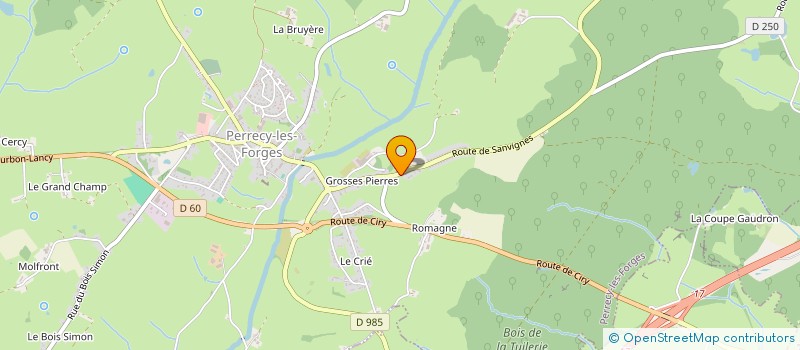 localisation de l'entreprise MADAME ALICIA BUSSIERES  PERRECY-LES-FORGES