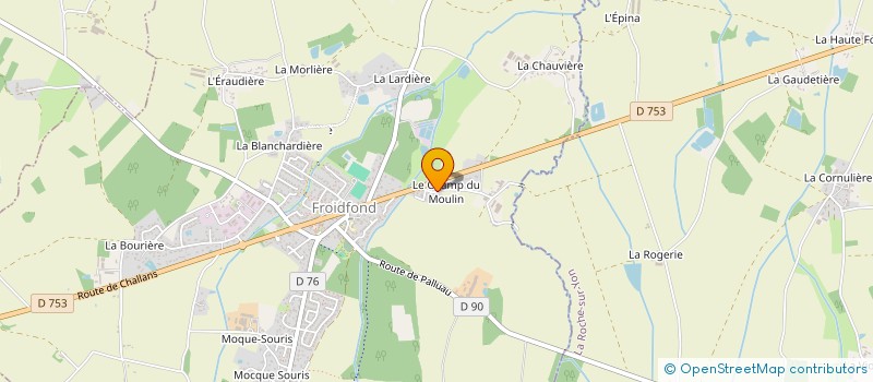 localisation de l'entreprise MADAME ALICIA COUGNAUD  FROIDFOND