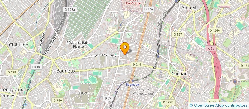 localisation de l'entreprise MADAME ALICIA FOURNIER à BAGNEUX