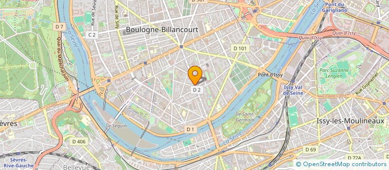 localisation de l'entreprise MADAME ALICIA HUTINET  BOULOGNE-BILLANCOURT