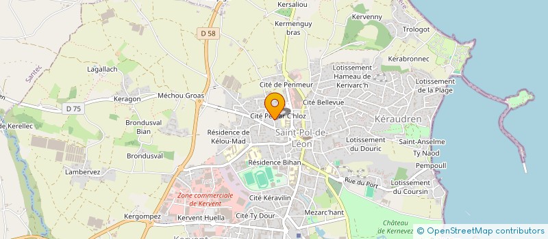 localisation de l'entreprise MADAME ALICIA KERBRAT  SAINT-POL-DE-LEON