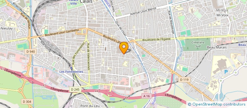 localisation de l'entreprise MADAME ALICIA LAURY ANNIE CADET DIT DEGRAVIER  CALAIS