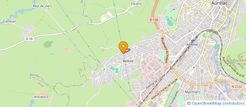 localisation de l'entreprise MADAME ALICIA MARCENAT à AURILLAC