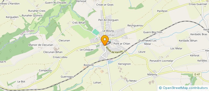 localisation de l'entreprise MADAME ALICIA NEDELEC  IRVILLAC