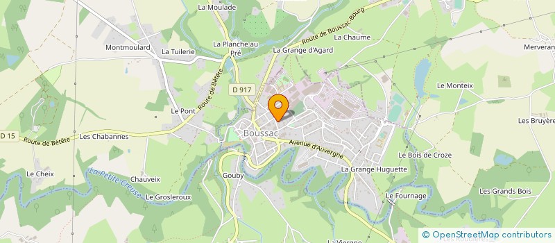 localisation de l'entreprise MADAME ALICIA PILLON à BOUSSAC
