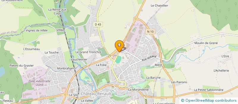 localisation de l'entreprise MADAME ALICIA POUPONNEAU à CHATEAU-RENAULT