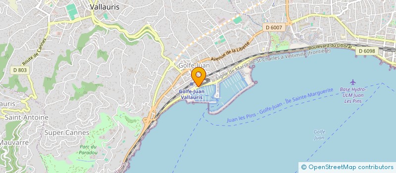 localisation de l'entreprise MADAME ALIETTE LIDIN  VALLAURIS