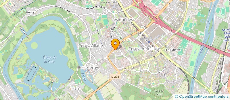 localisation de l'entreprise MADAME ALINA KAMENIUK  CERGY