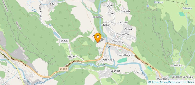 localisation de l'entreprise MADAME ALINE ANTHOINE  MIEUSSY