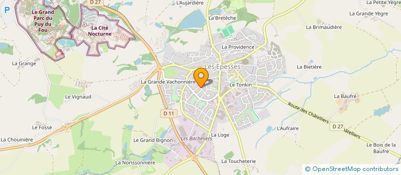 localisation de l'entreprise MADAME ALINE ARRIGNON  LES EPESSES