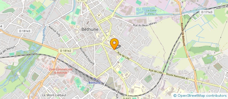 localisation de l'entreprise MADAME ALINE BARISELLE  BETHUNE