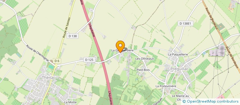 localisation de l'entreprise MADAME ALINE BATARD  THENAC