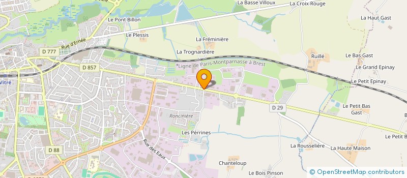 localisation de l'entreprise MADAME ALINE BERGER  VITRE