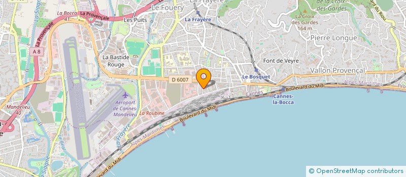 localisation de l'entreprise MADAME ALINE BERNARD à CANNES
