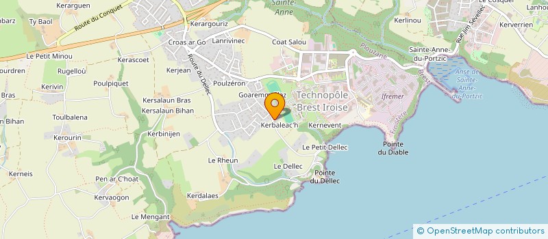 localisation de l'entreprise MADAME ALINE BERTHOU  PLOUZANE