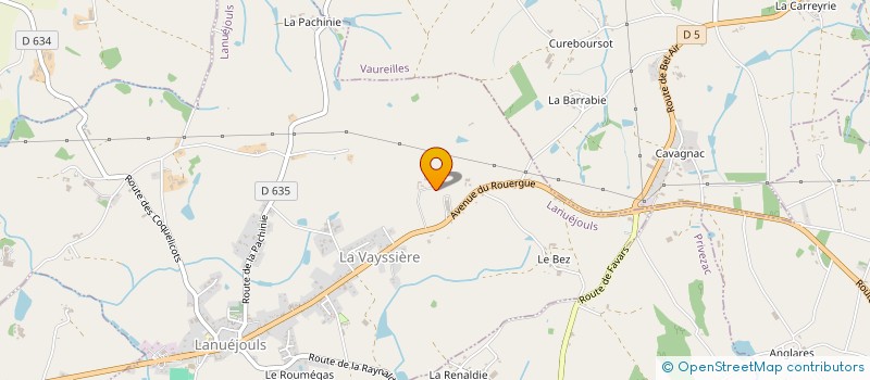 localisation de l'entreprise MADAME ALINE BERTHOUMIEU  LANUEJOULS