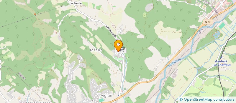 localisation de l'entreprise MADAME ALINE BLAISE  AIGLUN