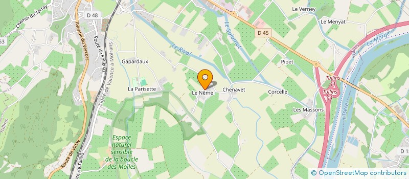 localisation de l'entreprise MADAME ALINE BLEUREAU à TULLINS