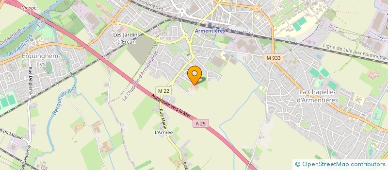 localisation de l'entreprise MADAME ALINE BONVARLET  LA CHAPELLE-D'ARMENTIERES