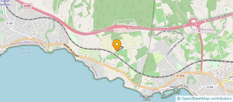 localisation de l'entreprise MADAME ALINE BOUTILLIER à LA CIOTAT