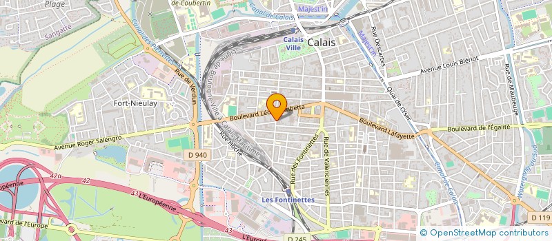 localisation de l'entreprise MADAME ALINE BOYAVAL  CALAIS