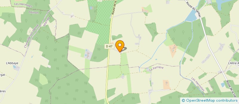 localisation de l'entreprise MADAME ALINE BROSSIER  LES HERMITES