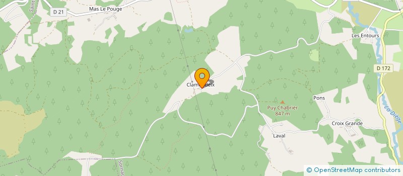 localisation de l'entreprise MADAME ALINE BROUSSOULOUX  PEYRELEVADE