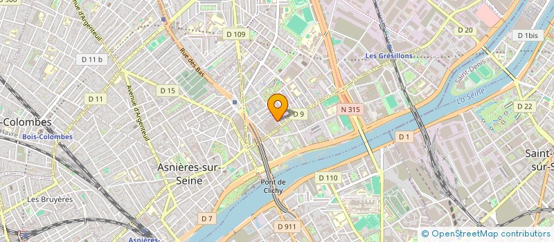 localisation de l'entreprise MADAME ALINE BRUYANT à GENNEVILLIERS