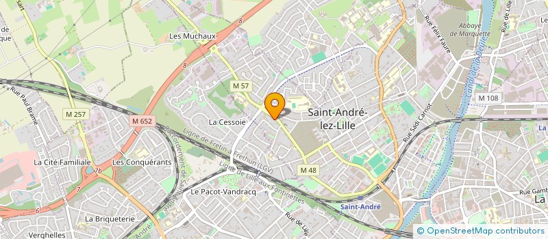localisation de l'entreprise MADAME ALINE BUNELLE à SAINT-ANDRE-LEZ-LILLE