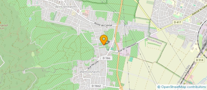 localisation de l'entreprise MADAME ALINE CHAUME  WETTOLSHEIM