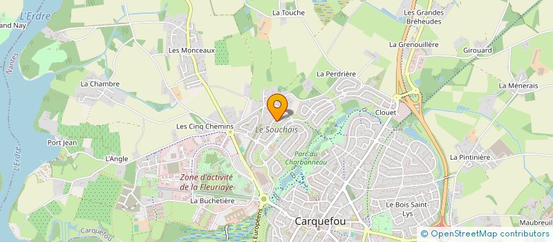 localisation de l'entreprise MADAME ALINE CRUAUD  CARQUEFOU