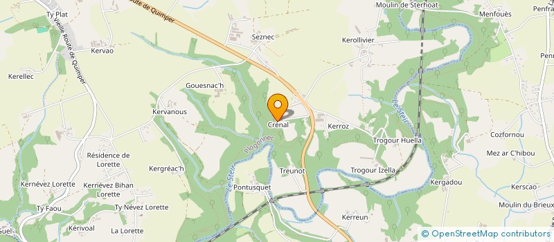 localisation de l'entreprise MADAME ALINE CUZAN  PLOGONNEC