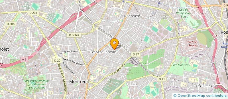 localisation de l'entreprise MADAME ALINE DAMIBA à MONTREUIL
