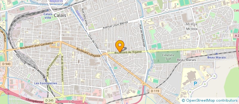 localisation de l'entreprise MADAME ALINE DEPARIS  CALAIS