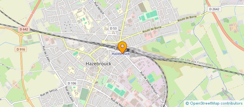 localisation de l'entreprise MADAME ALINE DEROO à HAZEBROUCK