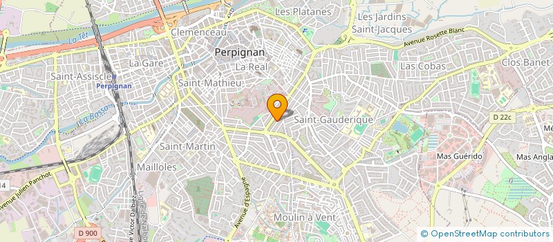 localisation de l'entreprise MADAME ALINE DEWALLE  PERPIGNAN