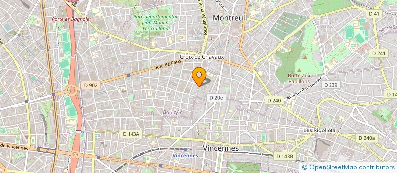 localisation de l'entreprise MADAME ALINE DIAS FERREIRA à MONTREUIL