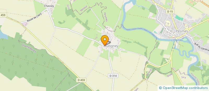 localisation de l'entreprise MADAME ALINE FAIVRE  MUTIGNEY