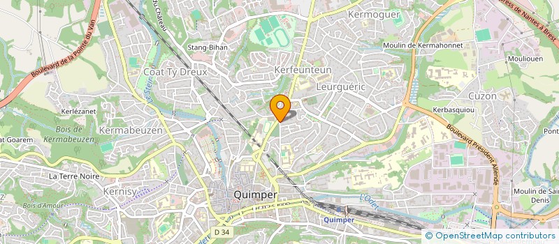 localisation de l'entreprise MADAME ALINE FAUGERAS  QUIMPER