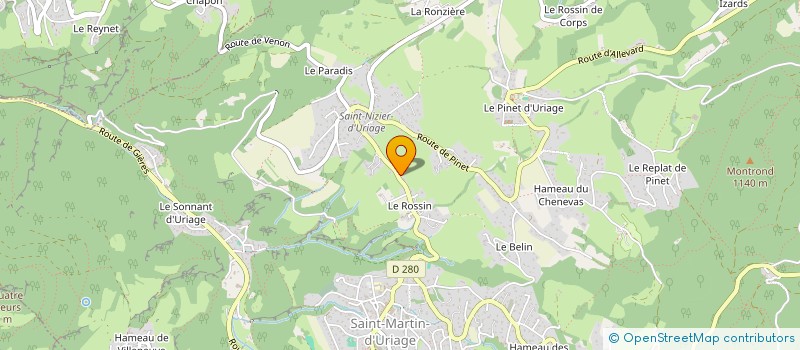 localisation de l'entreprise MADAME ALINE GAYET  SAINT-MARTIN-D'URIAGE