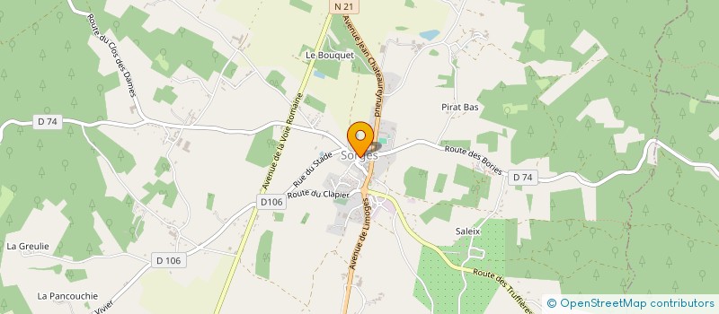 localisation de l'entreprise MADAME ALINE GAYOU à SORGES-ET-LIGUEUX-EN-PERIGORD