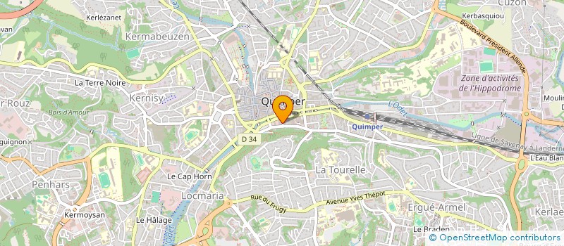 localisation de l'entreprise MADAME ALINE GIRARD  QUIMPER