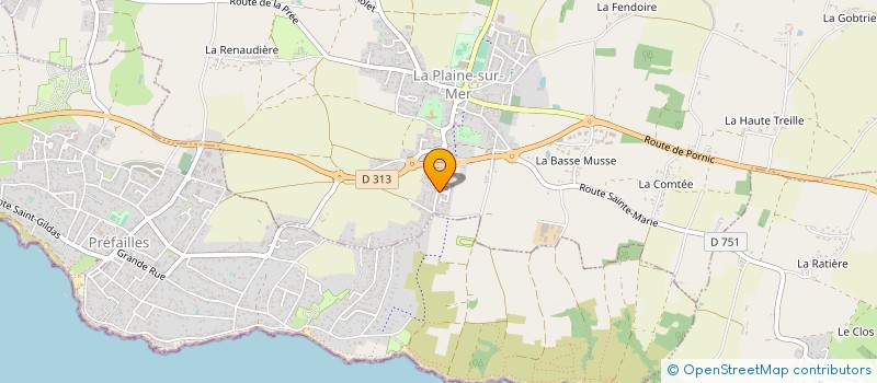 localisation de l'entreprise MADAME ALINE HUILIERS à LA PLAINE-SUR-MER