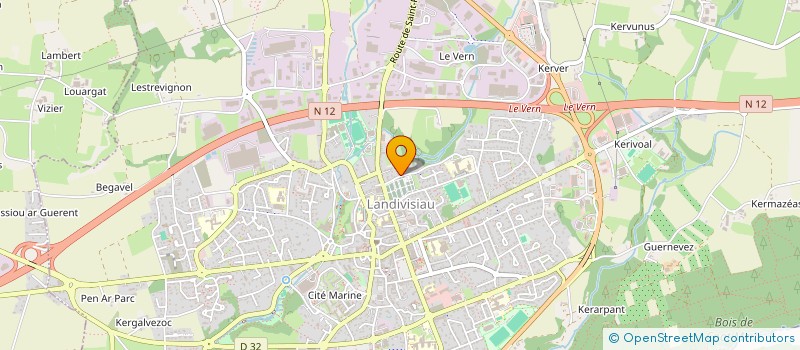 localisation de l'entreprise MADAME ALINE JAFFRES à LANDIVISIAU