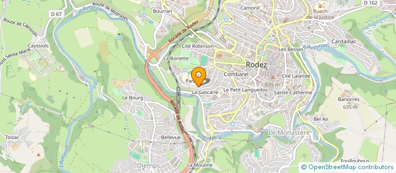 localisation de l'entreprise MADAME ALINE JOSSILLET  RODEZ