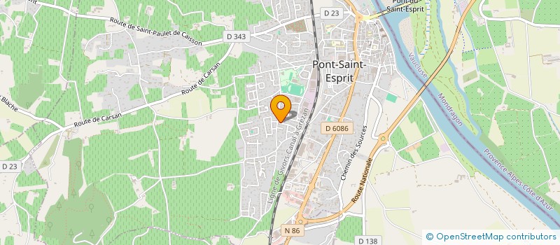 localisation de l'entreprise MADAME ALINE JOURNEUX  PONT-SAINT-ESPRIT