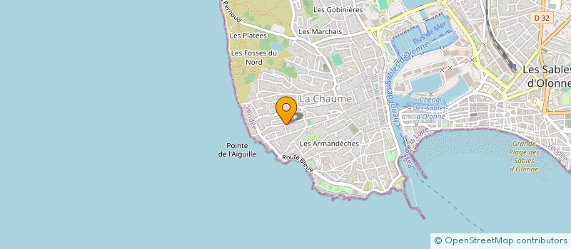localisation de l'entreprise MADAME ALINE JOUVE à LES SABLES D'OLONNE
