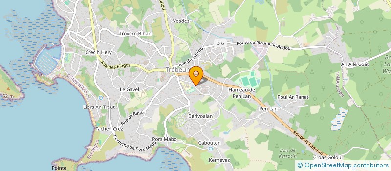 localisation de l'entreprise MADAME ALINE KERANFLECH  TREBEURDEN