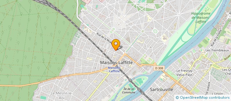 localisation de l'entreprise MADAME ALINE L'HELGOUALC'H  MAISONS-LAFFITTE